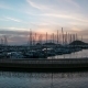 A Harbour View at Sunset. Yacht Marina with Night Illumination - VideoHive Item for Sale