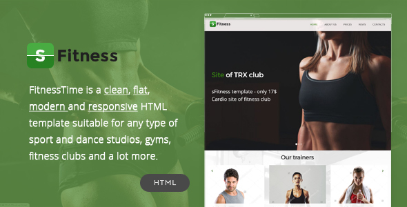 FitnessTime - Sport, Fitness and Gym Onepage HTML Template