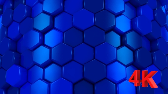 Animated Blue Honeycombs
