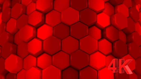 Animated Red Honeycombs