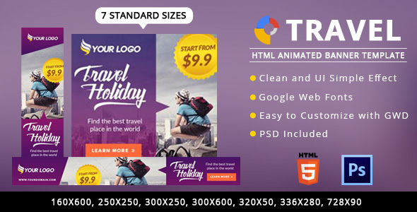 Travel Ads Banner HTML5 - GWD