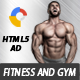 Fitness Ads Banner HTML5 - GWD - CodeCanyon Item for Sale