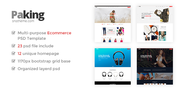 PACKING - Ecommerce PSD Template