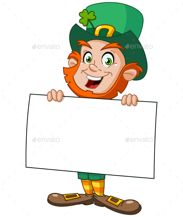 Leprechaun with Sign