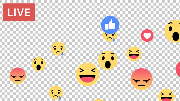Facebook Live Reaction Transparent Background Videos Pack