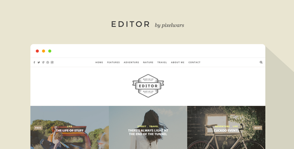 Editor - Blog and Portfolio Template