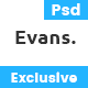 Evans – Minimal Personal Portfolio PSD Template - ThemeForest Item for Sale