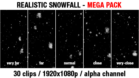 Snow - Snowfall | Mega Pack - 30 mixed clips alt
