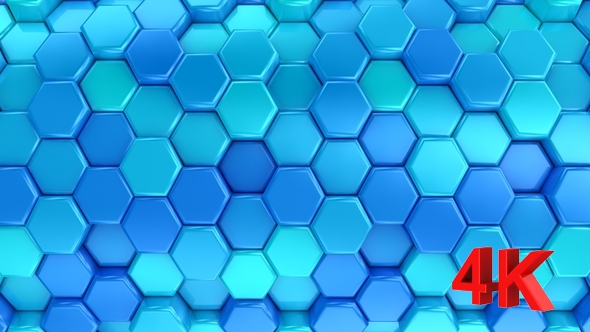 Animated Blue Honeycombs