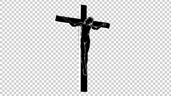 Jesus Christ on the Cross 3D Silhouette alt