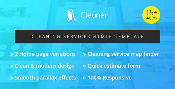 Cleaner — Cleaning Services HTML5 Template