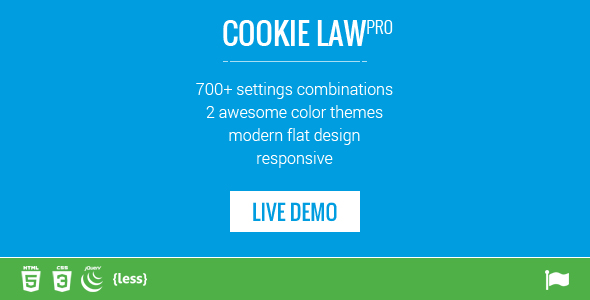 Responsive Cookie Law Consent Notification GDPR Compliance