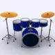 Low Poly Drums Set - 3DOcean Item for Sale