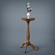 Wooden Table with Flowe Pot - 3DOcean Item for Sale