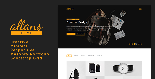 Allans - Personal Portfolio Responsive Resume/CV HTML5 Template