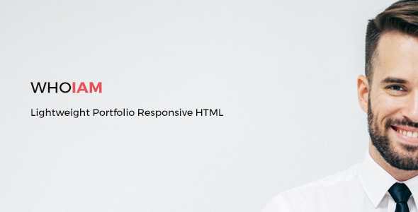 WHOIAM Lightweight Portfolio Responsive HTML