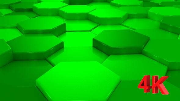 Animated Green Honeycombs