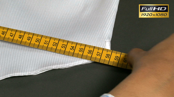 Tailor Measuring Man Shirt Hips Width