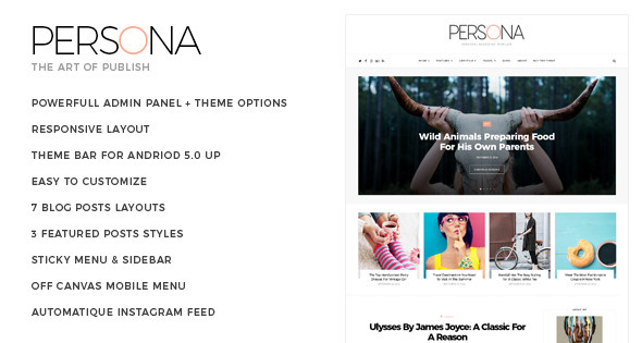 Persona - Life Style & Personal Blogger Template