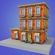 cartoon building low poly - 3DOcean Item for Sale