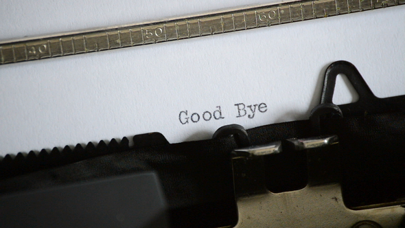 Typing Good Bye with an Old Manual Typewriter