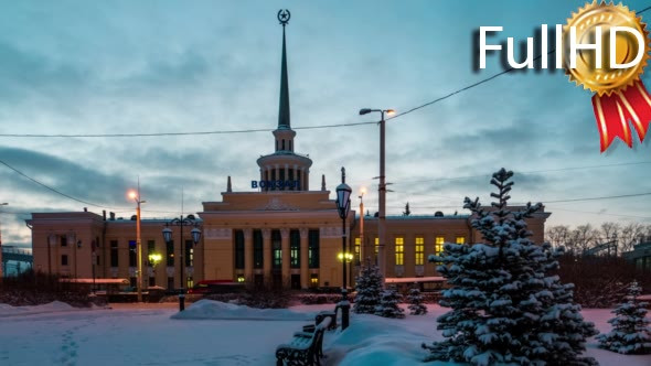 Railway Station in Petrozavodsk, Russia