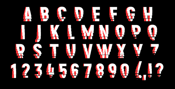 Futuristic Sliced Alphabet