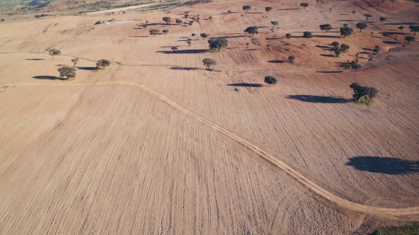 Aerial View Rural Landscape