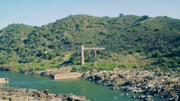 Aerial View of the Pulo Do Lobo Waterfall