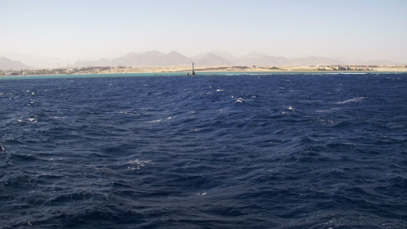 Boat Trip on the Pleasure Boat in the Red Sea with Views of the Coast Sinai Peninsula, Egypt