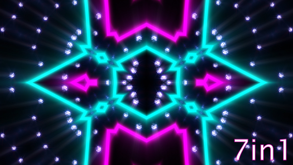 Diamonds Neon Lines Background