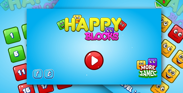 Happy blocks - HTML5 logic game. Construct 2 + mobile