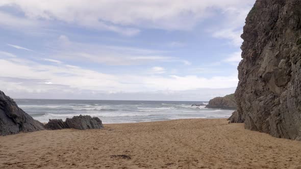 Deserted island with sand, rocks and ocean 6