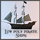 Low Poly Pirate Ships - 3DOcean Item for Sale