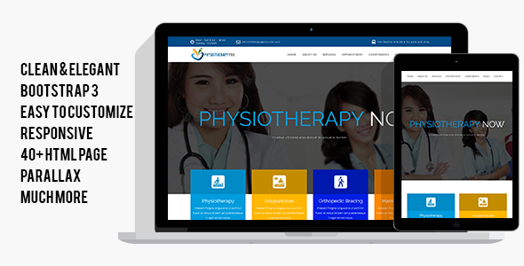 PhysiotherapyPro - Physiotherapy, Physiotherapist, Physiotherapy Clinic HTML Template