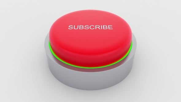 Big Red Button with Subscribe Inscription Being Pushed