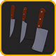 Low Poly Kitchen Knives Pack - 3DOcean Item for Sale