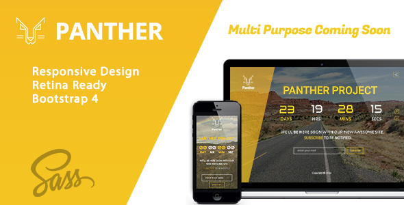 Panther Coming Soon HTML Template