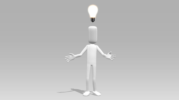 Light Bulb Man and Idea