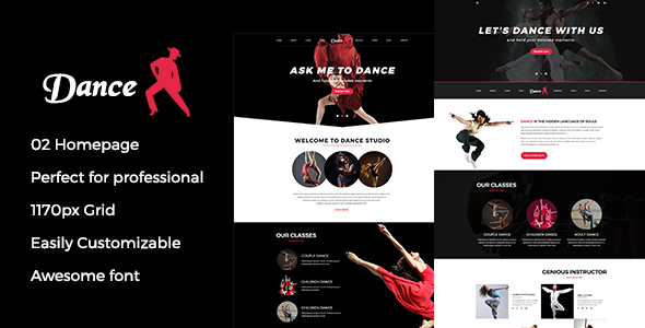 Dance psd template