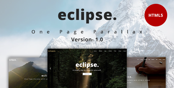 eclipse. - One Page Multipurpose Template