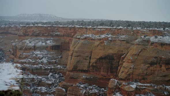 Beautiful Snow Canyon in a Blizzard! Slow Motion Snow storm