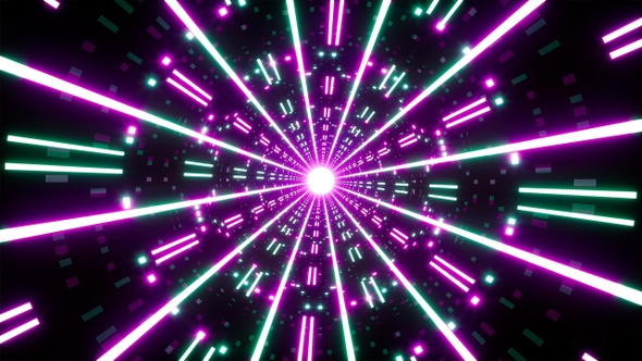 Purple and Green Light Beam Disco Vj Loop