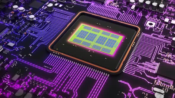 effective assembly of the internal structure of the central processor on a printed circuit board. alt