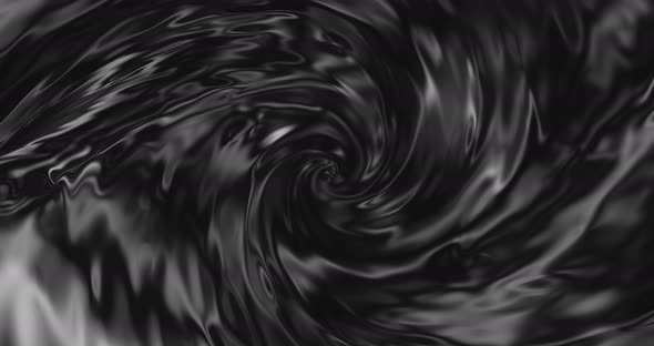 Rotation Black Abstract Oil Whirlpool or Used Engine Oil Abstract Background Animation Seamless Loop