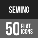 Sewing Flat Shadowed Icons