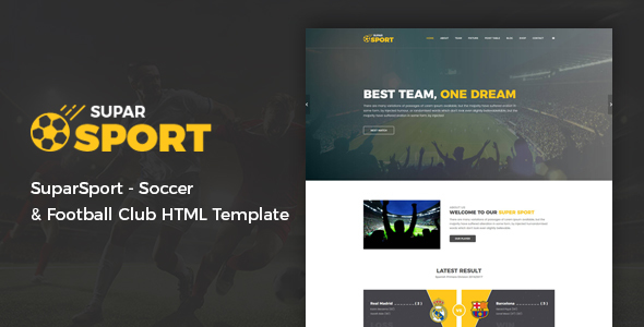 Soccer and Football Club HTML Template - SuparSport