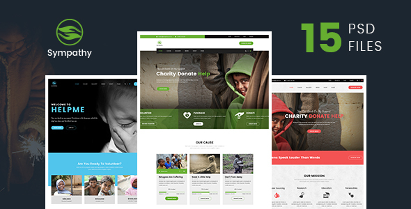 Sympathy | Charity, Non-Profit & Donations PSD Template