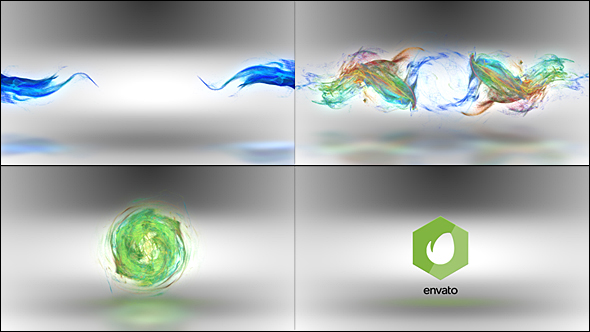 Color Particles Flow Logo Reveal