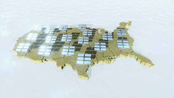 Solar Panels and US Map alt